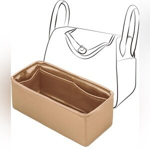 Mini Lindy Bag Insert, Organizer, Compatible with Hermes Lindy Bag, Champagne